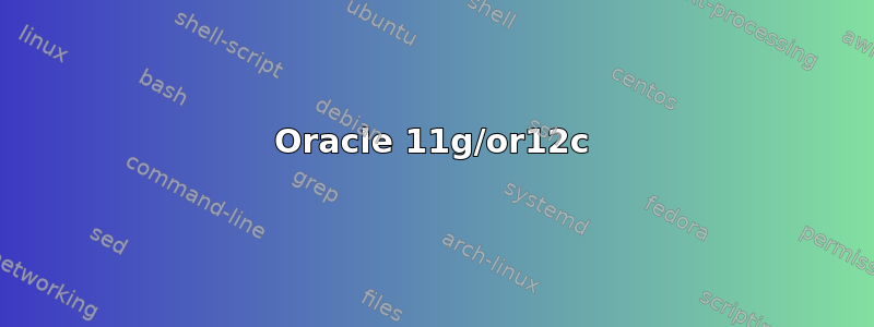 Oracle 11g/or12c