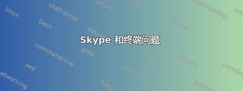 Skype 和终端问题