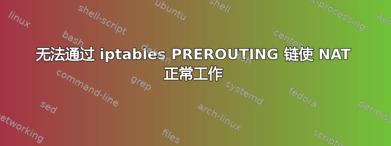 无法通过 iptables PREROUTING 链使 NAT 正常工作