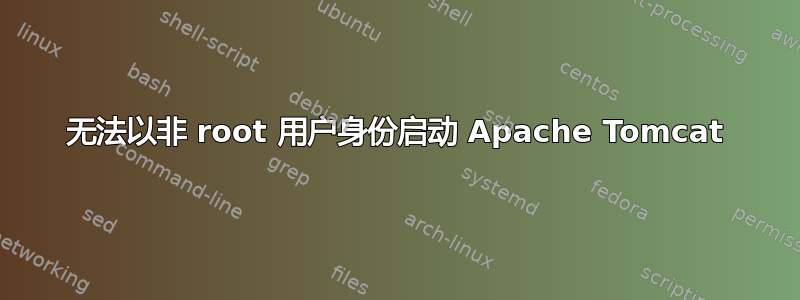 无法以非 root 用户身份启动 Apache Tomcat