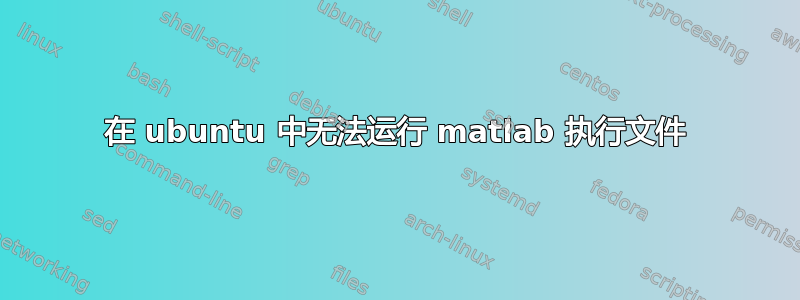 在 ubuntu 中无法运行 matlab 执行文件