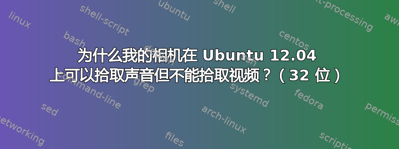 为什么我的相机在 Ubuntu 12.04 上可以拾取声音但不能拾取视频？（32 位）