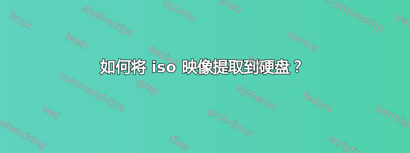 如何将 iso 映像提取到硬盘？