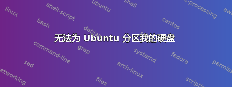 无法为 Ubuntu 分区我的硬盘