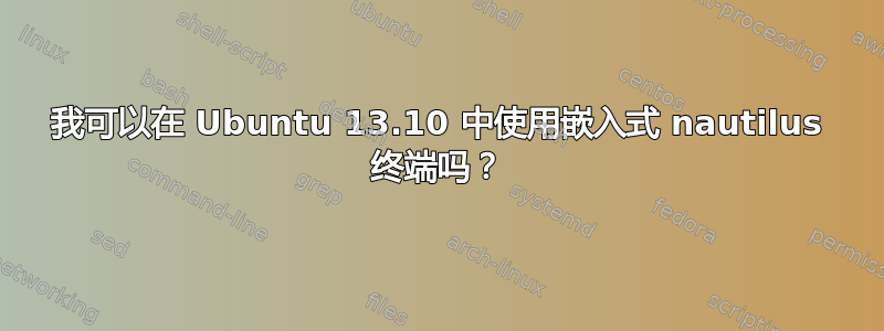 我可以在 Ubuntu 13.10 中使用嵌入式 nautilus 终端吗？