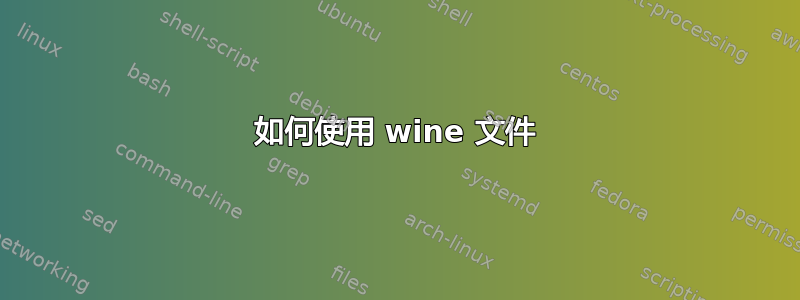 如何使用 wine 文件