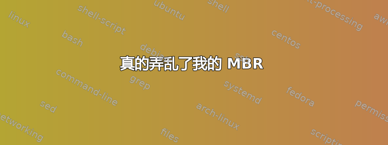 真的弄乱了我的 MBR