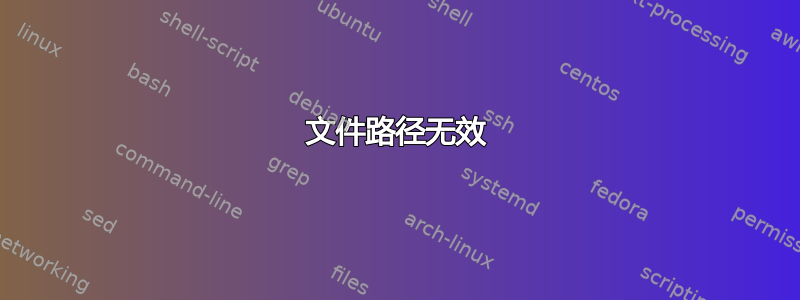 文件路径无效