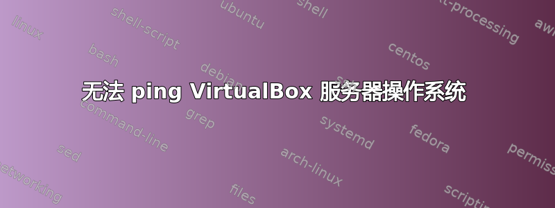 无法 ping VirtualBox 服务器操作系统