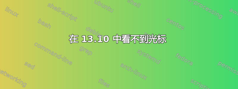 在 13.10 中看不到光标