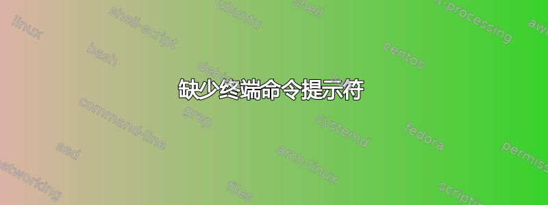 缺少终端命令提示符