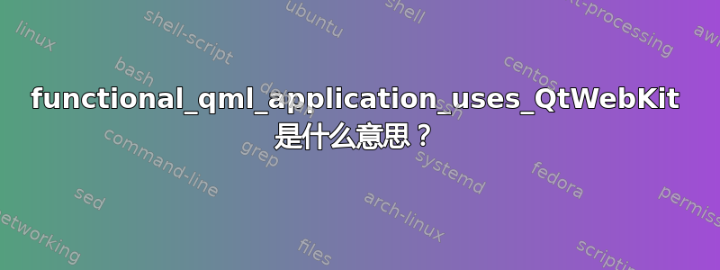 functional_qml_application_uses_QtWebKit 是什么意思？