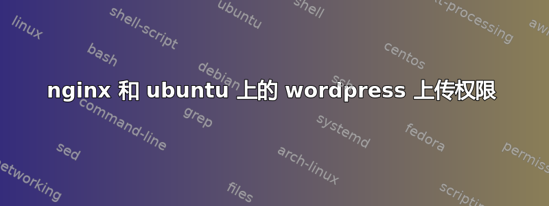 nginx 和 ubuntu 上的 wordpress 上传权限