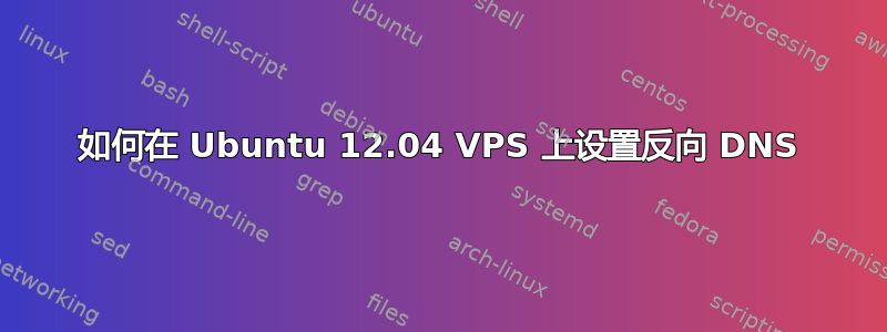 如何在 Ubuntu 12.04 VPS 上设置反向 DNS