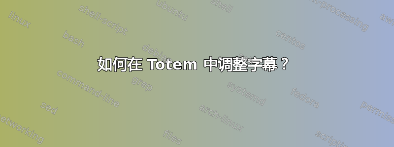 如何在 Totem 中调整字幕？