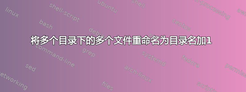 将多个目录下的多个文件重命名为目录名加1