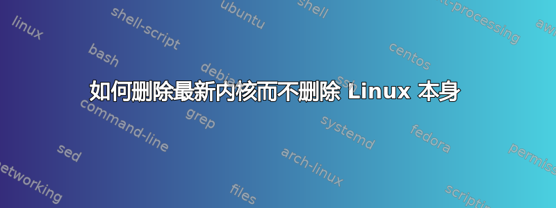 如何删除最新内核而不删除 Linux 本身