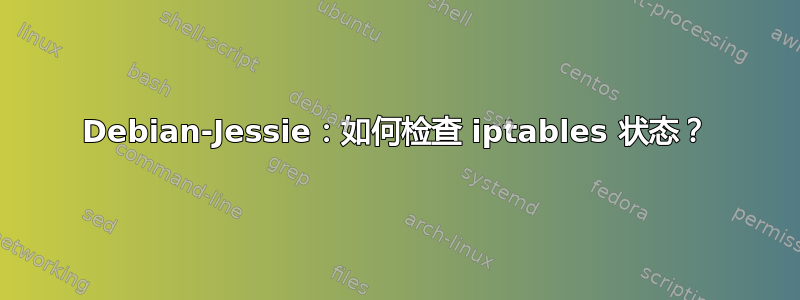 Debian-Jessie：如何检查 iptables 状态？