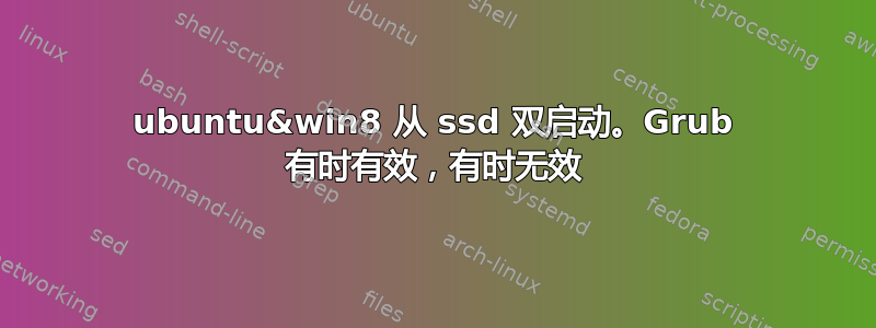 ubuntu&win8 从 ssd 双启动。Grub 有时有效，有时无效