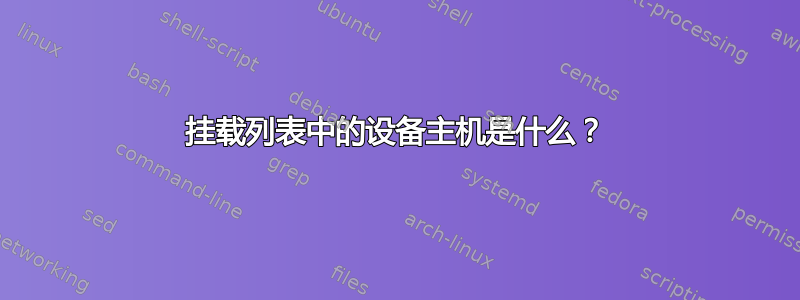 挂载列表中的设备主机是什么？