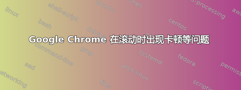 Google Chrome 在滚动时出现卡顿等问题