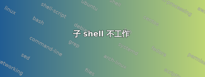 子 shell 不工作