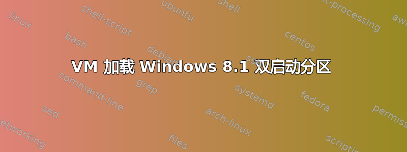 VM 加载 Windows 8.1 双启动分区