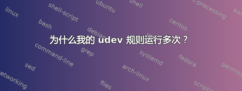 为什么我的 udev 规则运行多次？