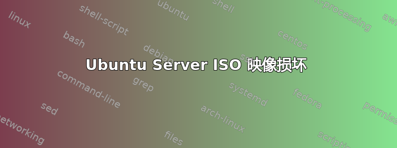 Ubuntu Server ISO 映像损坏