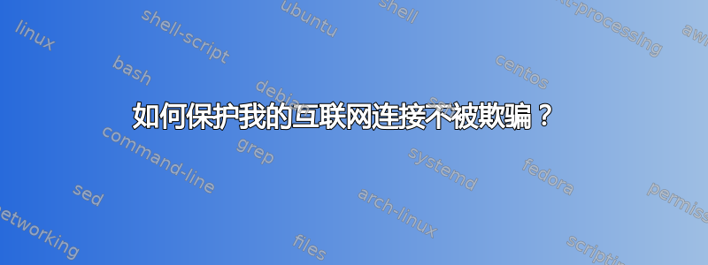 如何保护我的互联网连接不被欺骗？ 