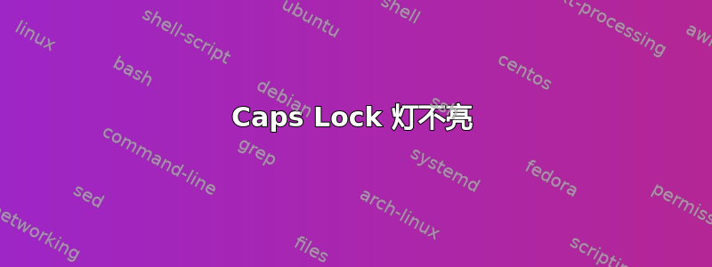 Caps Lock 灯不亮