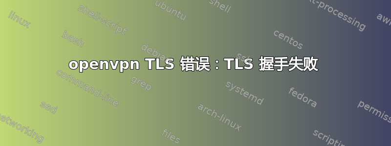 openvpn TLS 错误：TLS 握手失败