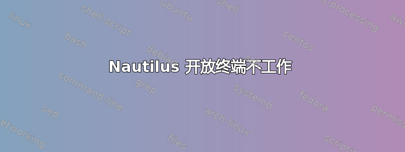 Nautilus 开放终端不工作