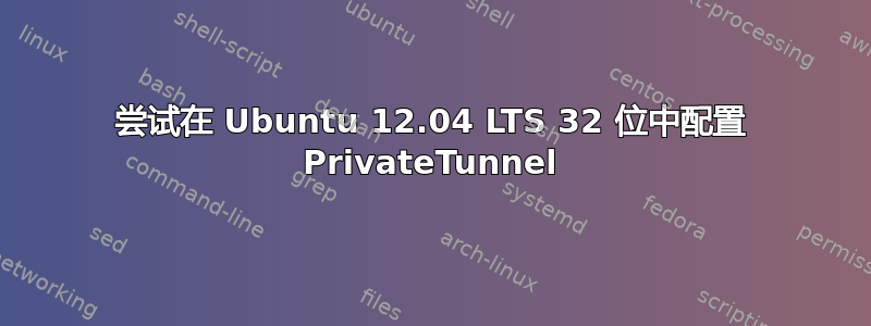 尝试在 Ubuntu 12.04 LTS 32 位中配置 PrivateTunnel