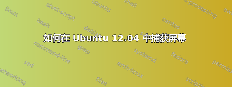 如何在 Ubuntu 12.04 中捕获屏幕