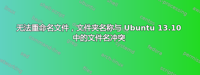 无法重命名文件，文件夹名称与 Ubuntu 13.10 中的文件名冲突