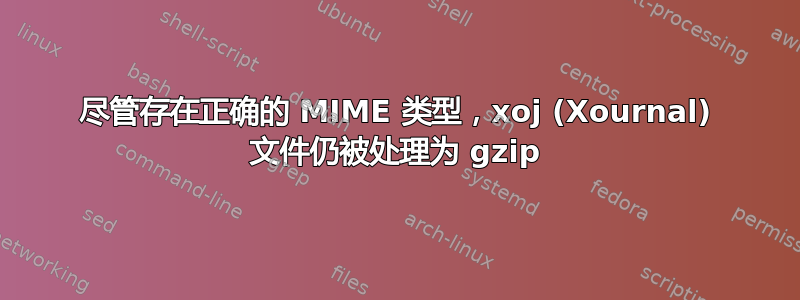 尽管存在正确的 MIME 类型，xoj (Xournal) 文件仍被处理为 gzip