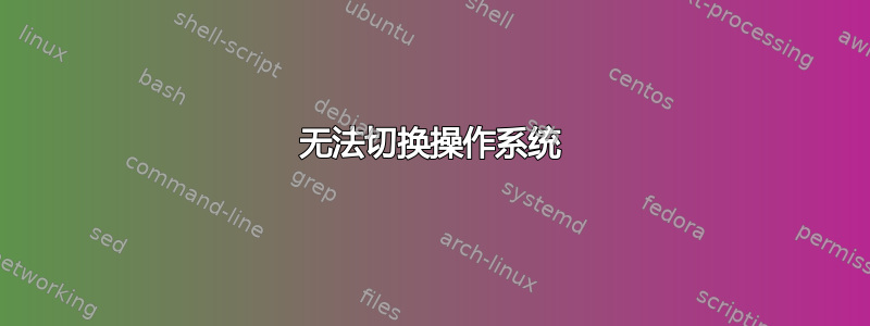 无法切换操作系统