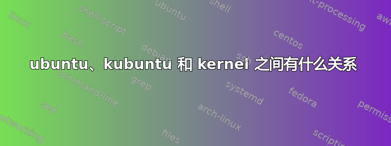 ubuntu、kubuntu 和 kernel 之间有什么关系