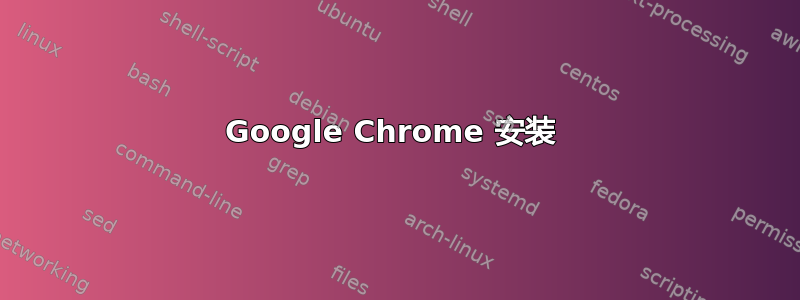 Google Chrome 安装 