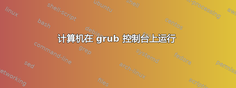 计算机在 grub 控制台上运行