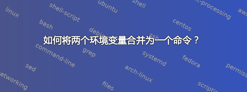 如何将两个环境变量合并为一个命令？