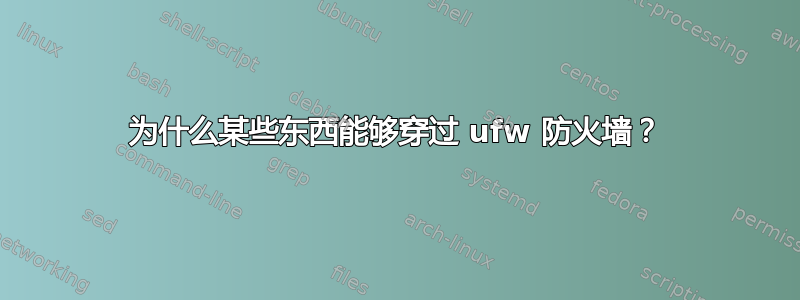 为什么某些东西能够穿过 ufw 防火墙？