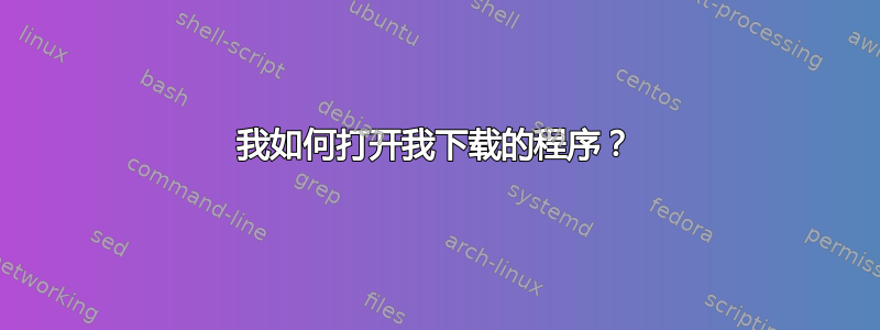 我如何打开我下载的程序？