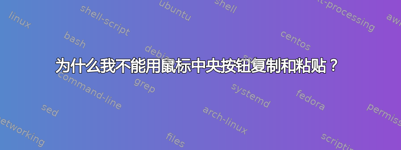 为什么我不能用鼠标中央按钮复制和粘贴？