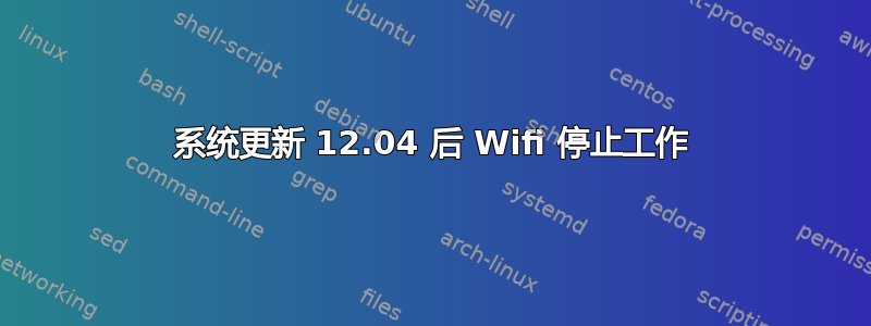 系统更新 12.04 后 Wifi 停止工作