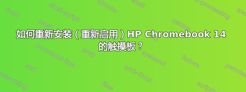 如何重新安装（重新启用）HP Chromebook 14 的触摸板？