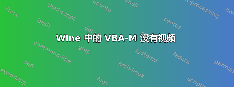 Wine 中的 VBA-M 没有视频