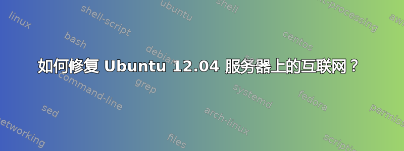 如何修复 Ubuntu 12.04 服务器上的互联网？