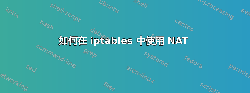 如何在 iptables 中使用 NAT